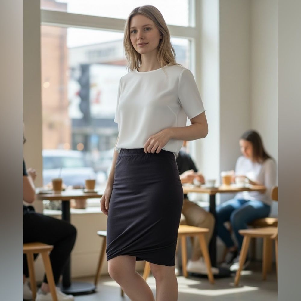 NWT Grey State Black Noir Marias Pencil Skirt Size XS